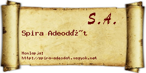 Spira Adeodát névjegykártya